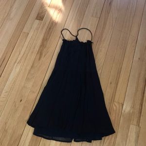 NAVY BLUE Adjustable neck DRESS